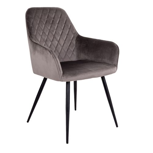 Grace- Chaise En Velours Taupe (x2)