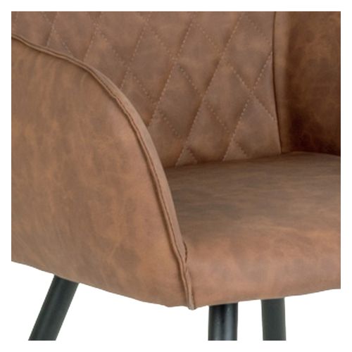 Grace-chaise En Pu Marron Vintage (x2)