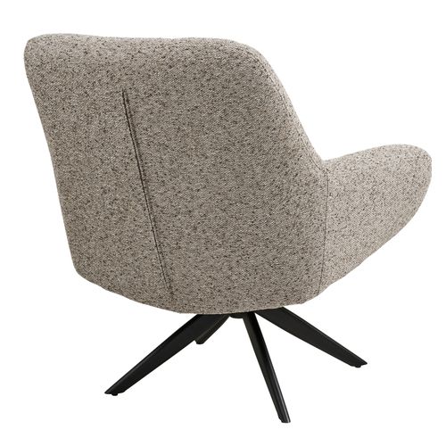 Fido-fauteuil Loung Pivotant En Tissu Chiné Taupe