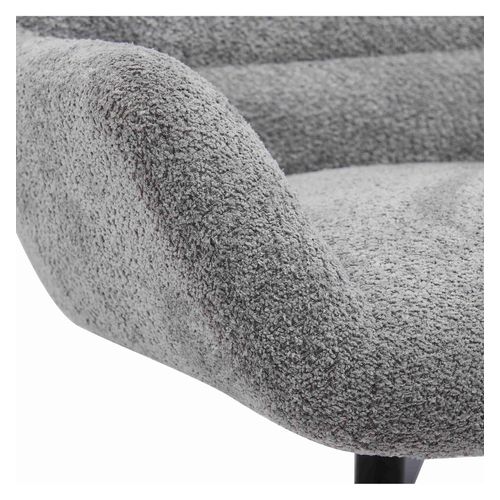 Edgar-fauteuil Lounge Pivotant En Tissu Gris Foncé