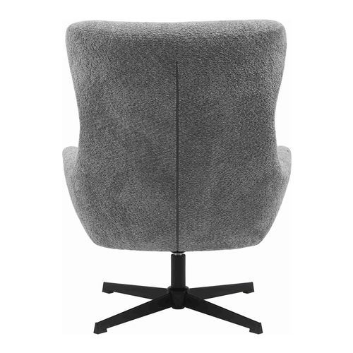 Edgar-fauteuil Lounge Pivotant En Tissu Gris Foncé