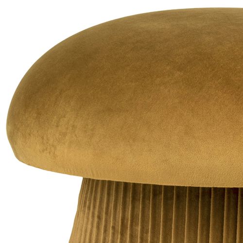 Etna-pouf En Velours Ocre D.41 Cm
