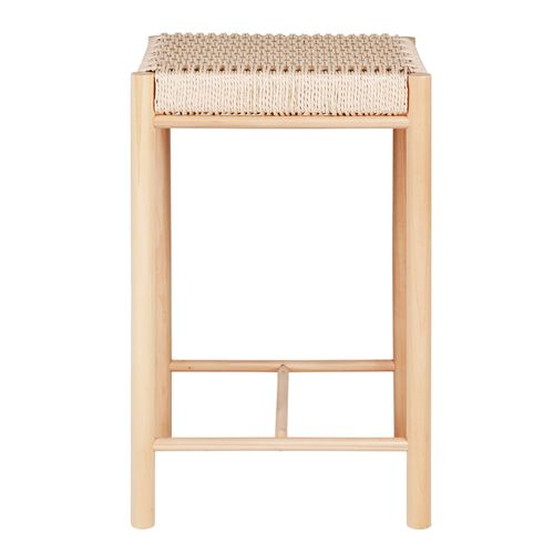 Ozy-tabouret De Bar En Osier Et Bois Naturel