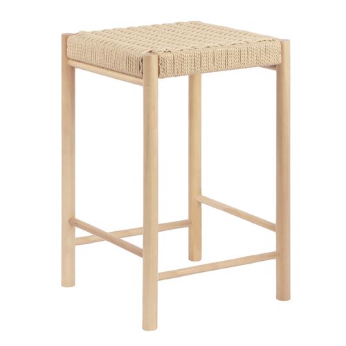 Ozy-tabouret De Bar En Osier Et Bois Naturel