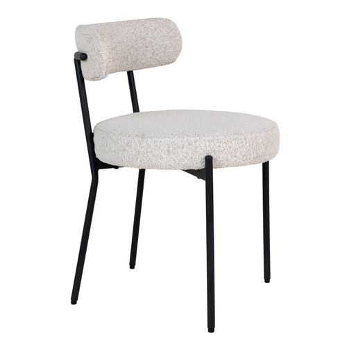 Erin-chaise En Tissu Bouclé Écru (x2)