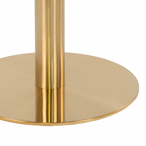 Cooper-table à Manger Ronde 2 Personnes D.70, Décor Marbre Et Laiton