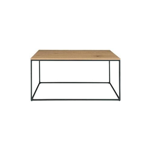 Chic-table Basse Décor Chêne Et Métal 90x60 Cm