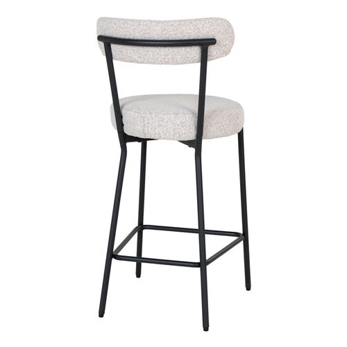 Erin-chaise De Bar En Tissu Bouclé Écru