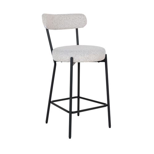 Erin-chaise De Bar En Tissu Bouclé Écru