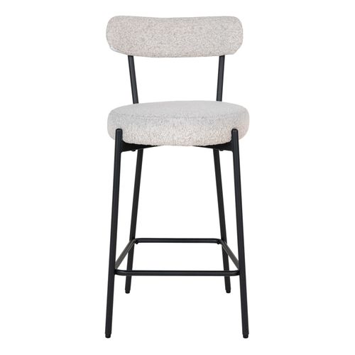 Erin-chaise De Bar En Tissu Bouclé Écru