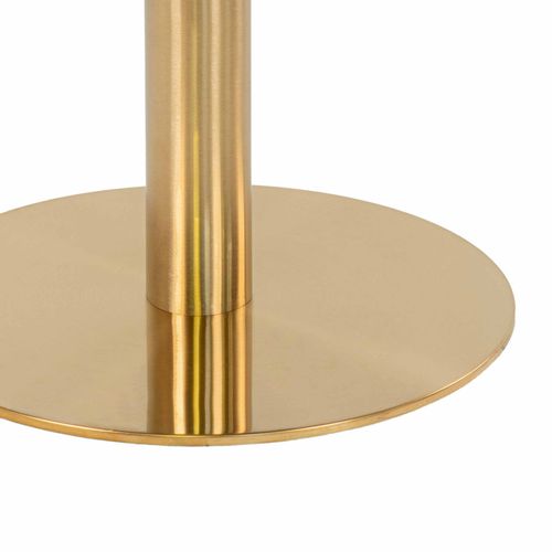 Cooper-table à Manger Ronde 2 Personnes D.90, Décor Marbre Et Laiton