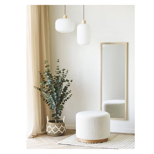 Dix- Pouf En Tissu Sable Ø50 Cm