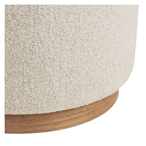 Dix- Pouf En Tissu Sable Ø50 Cm
