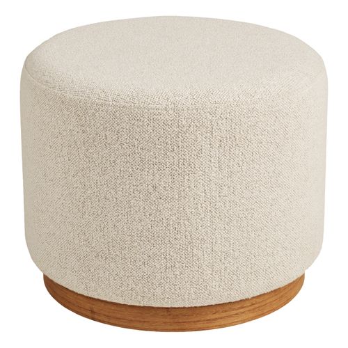 Dix- Pouf En Tissu Sable Ø50 Cm