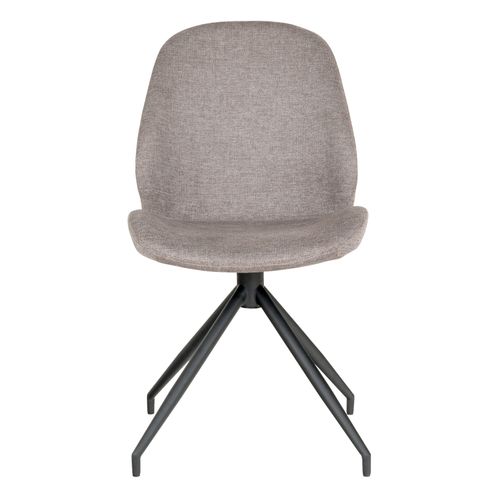 Carla-chaise Pivotante à 360° En Tissu Gris (x2)