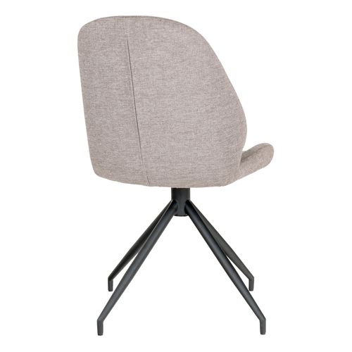 Carla-chaise Pivotante à 360° En Tissu Gris (x2)