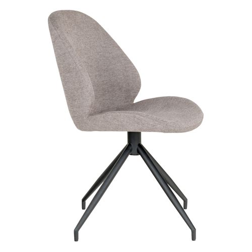 Carla-chaise Pivotante à 360° En Tissu Gris (x2)
