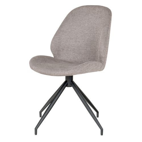 Carla-chaise Pivotante à 360° En Tissu Gris (x2)