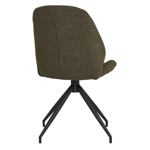 Carla-chaise Pivotante à 360° En Tissu Vert (x2)