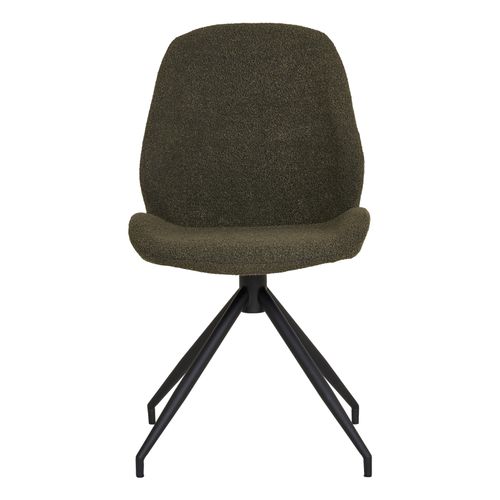 Carla-chaise Pivotante à 360° En Tissu Vert (x2)