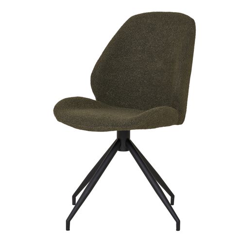 Carla-chaise Pivotante à 360° En Tissu Vert (x2)