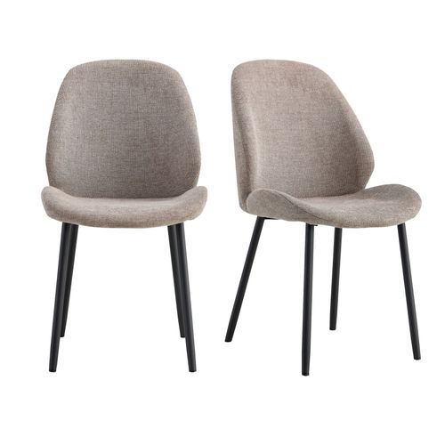 Carla-chaise En Tissu Gris (x2)