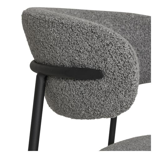 Carla- Chaise En Tissu Texturé Gris (x2)