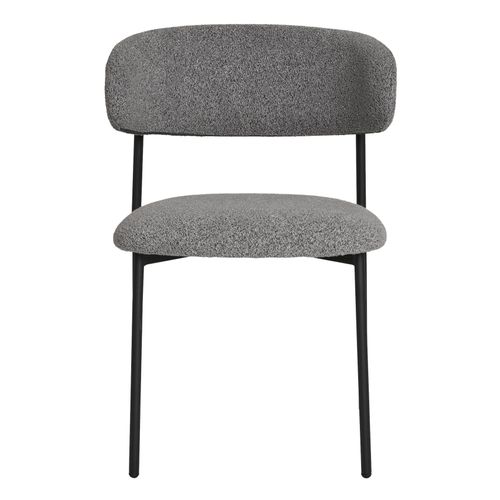 Carla- Chaise En Tissu Texturé Gris (x2)