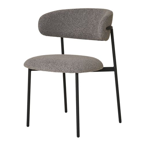 Carla- Chaise En Tissu Texturé Gris (x2)