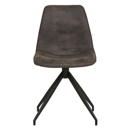 Andy-chaise Pivotante à 360° En Microfibre Vintage Grise (x2)