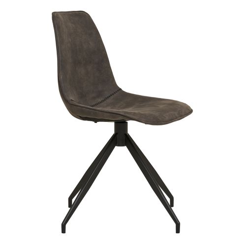 Andy-chaise Pivotante à 360° En Microfibre Vintage Grise (x2)