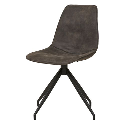 Andy-chaise Pivotante à 360° En Microfibre Vintage Grise (x2)