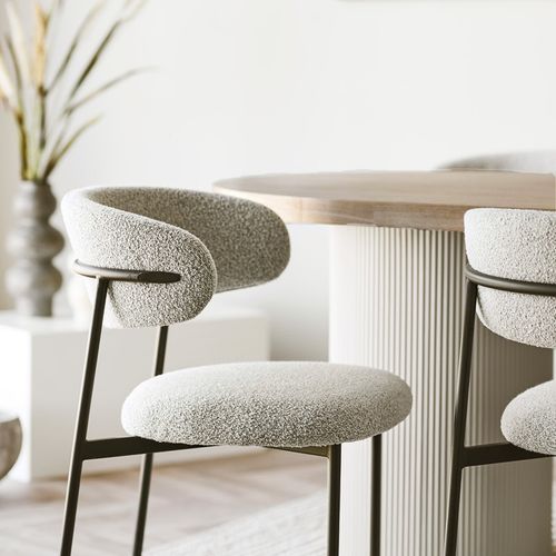 Ash-table à Manger Ovale 8/10 Personnes 220 Cm, Frêne Et Sable