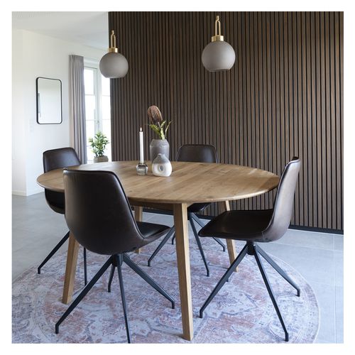 Andy-chaise Pivotante à 360° En Cuir Synthétique Marron Foncé (x2)