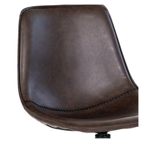 Andy-tabouret De Bar En Cuir Synthétique Marron (x2)