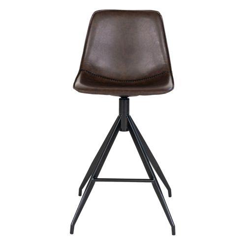 Andy-tabouret De Bar En Cuir Synthétique Marron (x2)