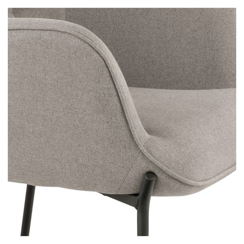 Boris-fauteuil Vintage  En Tissu Bouclé Taupe