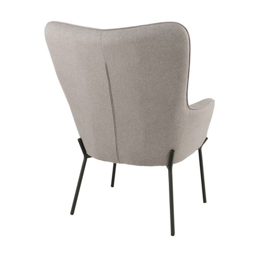 Boris-fauteuil Vintage  En Tissu Bouclé Taupe