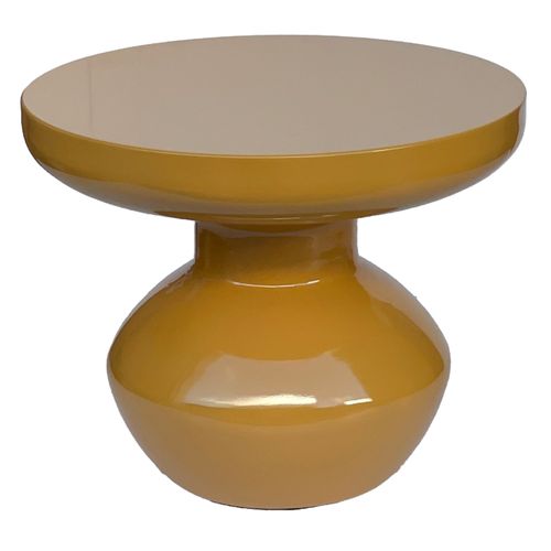 Lou-table Basse D'appoint Acier Laqué Mustard
