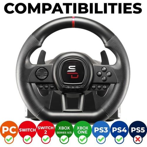 Volant De Course PXN V3 Pro Avec Pédales – PC, PS4, Switch, Xbox One/Series X|S (neuf)