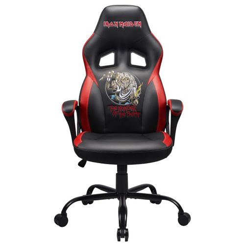 Chaise Gaming Iron Maiden, Fauteuil Gamer Noir Taille L