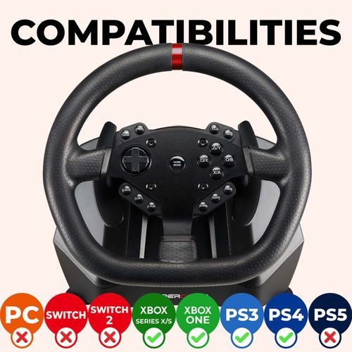 Volant Pédalier Levier De Vitesse Manuel Rotation 900 Superdrive Gs950-x Pour Xbox Serie X PS4