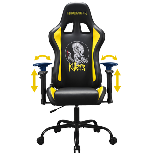 Chaise Gaming Iron Maiden Killers, Fauteuil Gamer Noir Taille L