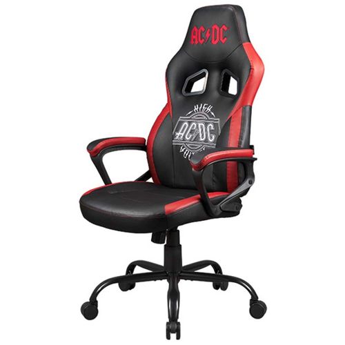 Chaise Gaming Ac/dc Chaise De Bureau, Fauteuil Gamer, Assise à Bascule, Dossier Ergonomique - Noir