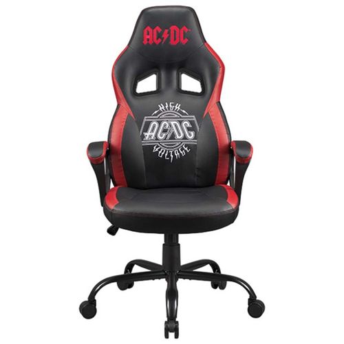 Chaise Gaming Ac/dc Chaise De Bureau, Fauteuil Gamer, Assise à Bascule, Dossier Ergonomique - Noir