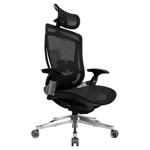 Chaise Ergonomique I-care Excell, Siege Gaming, Renfort Lombaire, Reglage Dossier, Appui-tête, Noir