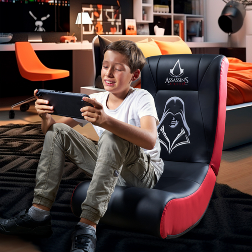 Fauteuil Gamer à bascule Assassin's Creed, Pouf Gamer Simili Cuir Et Broderies