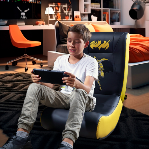 Subsonic - Chaise à Bascule, Rocking Chair Batman, Pouf Gamer Simili Cuir Et Broderies