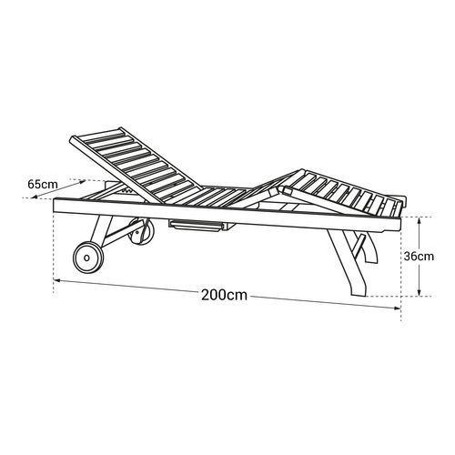 Bain De Soleil Pliant En Teck Lombok