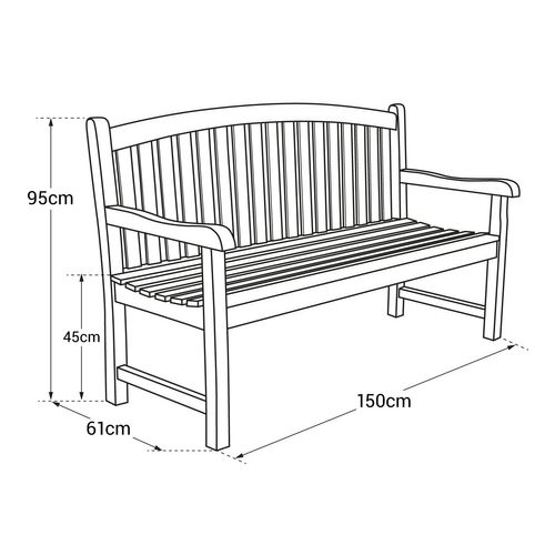 Banc De Jardin En Teck Lombok